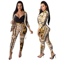 Nova calça feminina design sexy jogging 2 peças e top