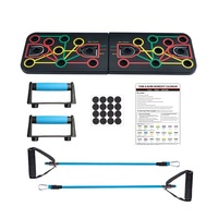 10 en 1 multifonctionnel Gym musculation maison musculation Fitness Portable Push Up Board avec bandes de résistance