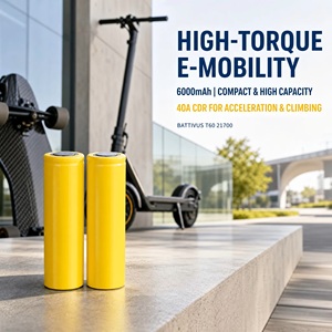 Batterie cylindrique Battivus Ultra Low IR INR21700 3.6V T60 6000mAH 40A à décharge continue <span class=keywords><strong>Vapcell</strong></span> <span class=keywords><strong>21700</strong></span> pour pack de batteries - Product Image 5