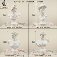 Statue de David, Vénus et Apollon en résine de fibre de verre blanche, hauteur 60 cm, sculpture classique européenne sur mesure pour la décoration de jardin