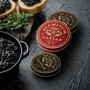 Envase de Aluminio de Alta Calidad para Alimentos, Lata para Caviar, Lata de Aluminio con Tapa, Envase de Aluminio - Product Image 1