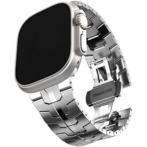Correa de acero inoxidable para <span class=keywords><strong>Apple</strong></span> <span class=keywords><strong>Watch</strong></span> series 9 87 <span class=keywords><strong>6</strong></span> 5 4 <span class=keywords><strong>SE</strong></span> correa de Metal ultra lujosa - Product Image 2