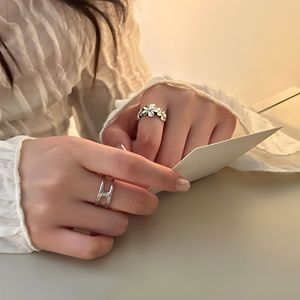 Sweet Flower <b>Ring</b> For Women S925 Silver <b>Open</b> Index Finger <b>Ring</b> Everyday Wear Jewelry - Product Image 4