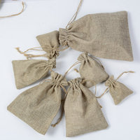 Pochette à bijoux en lin personnalisée, écologique, à cordon, petit sac de rangement, emballage économique, Bolsas Personalizadas Para Joyería