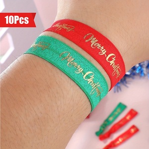 Bracelet personnalisable en polyester Joyeux Noël pour adolescents et adultes – Cadeaux de fête festifs pour les célébrations et événements de fin d'année - Product Image 5