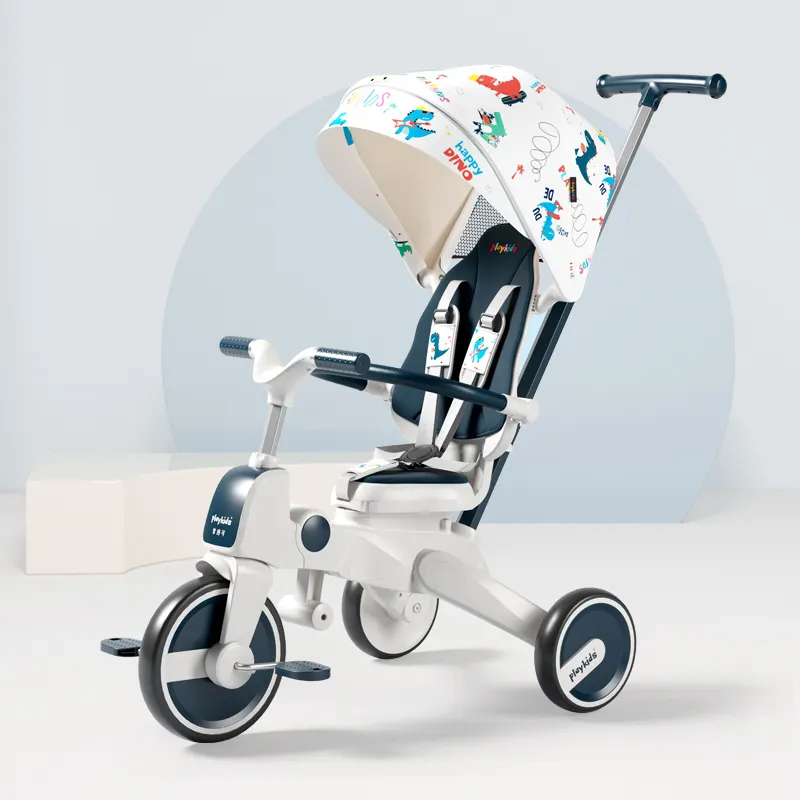 마크 다운 판매 다크 브라운 아이 캐리지 아기 세발 자전거 오렌지 아이 세발 자전거 아기 거품 바퀴와 큰 바구니