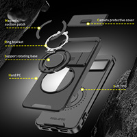Coque de téléphone tendance de luxe avec support métallique rotatif à 360 degrés et fenêtre arrière pour Google Pixel 7 8A 9 10 Pro XL Pixel 9A