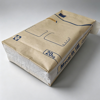 Sac en papier kraft recyclable et écologique de 50 kg avec logo personnalisé, imprimé flexo, résistant à l'humidité, pour produits chimiques, chaux et adhésifs pour carrelage