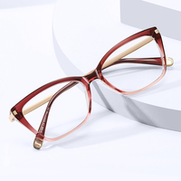 MS 81688 Lunettes de vue anti-lumière bleue pour femme en TR90, avec strass incrustés et branches métalliques, polyvalentes pour le quotidien