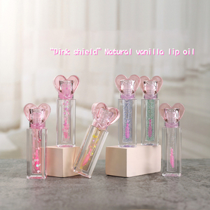 Vente chaude Coeur Forme Changement De Couleur Clair Huile À Lèvres Sans Logo Personnalisé Vanille Glitter Brillant À Lèvres - Product Image 4