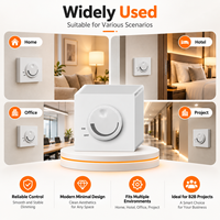 Interrupteur mural rotatif blanc encastré 1 poste 1 voie pour variateur de lumière, contrôleur d'éclairage mural en gros