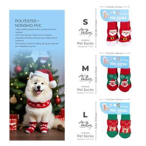 Juicepet Petit <span class=keywords><strong>Chien</strong></span> <span class=keywords><strong>Bas</strong></span> <span class=keywords><strong>Pour</strong></span> Animaux De Compagnie Hiver Noël Elk Bonhomme De Neige Anti-Sale Anti-Dérapant Anti-Chute Solide Motif Noël Chaussette <span class=keywords><strong>Pour</strong></span> Animaux De Compagnie - Product Image 2