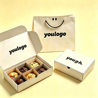 Boîte d'emballage alimentaire personnalisée avec logo, biodégradable, pliable, pour desserts, pain, pâtisseries, biscuits, beignets, vente en gros