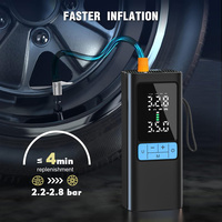 Gonfleur de pneus portable 6000mAh avec batterie intégrée, arrêt automatique 22 cylindres, écran numérique LED, batterie externe avec lumière d'urgence
