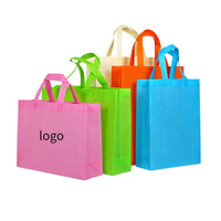Vêtements de courses écologiques personnalisés Sac fourre-tout pliable recyclable à ultrasons Sac non tissé de couleur extensible