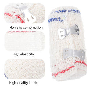 ผ้าพันแผลผ้าเครปผ้าฝ้าย100% พร้อมคลิปสำหรับข้อมือข้อเท้าเท้าเข่าข้อศอกไหล่ - Product Image 4