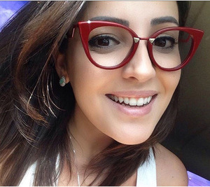 Gafas de moda 2019, gafas con montura irregular para mujer, gafas de ojo de gato para miopía, gafas para ordenador, gafas ópticas transparentes - Product Image 4