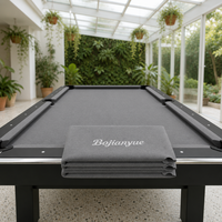 Kit de feutre de billard Slate, 6 bandes prédécoupées, découpe courbée pour poche, pour table moderne noire