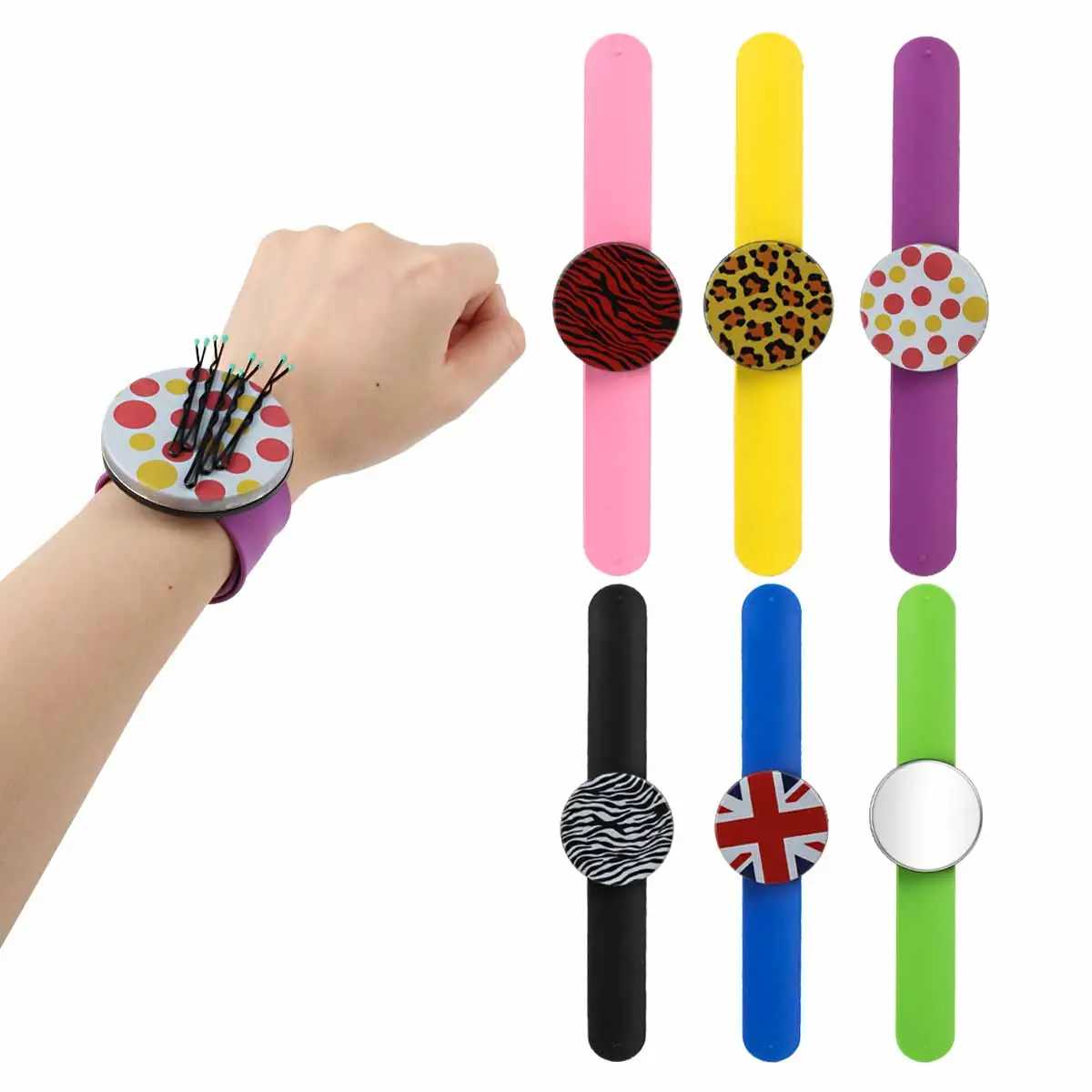 Circular Magnetic Wristband Magnetic Silicone Bracelet Hair Suction Needle Strap Styling Hair Clip Magnetic Racket