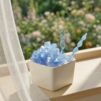 Bassin carré en verre de Murano fait main, idéal pour la décoration de bureau, parfait pour la fête des Mères et la fête des Enseignants