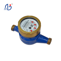 Contador de Agua Doméstico de Latón con Certificación ISO Clase B, Mecánico de Múltiples Jets con Dial Húmedo, IP68, OEM, Resistente al Frío -20°C