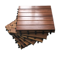 Dalles de terrasse en bois d'acacia de style traditionnel, imperméables, 6 lattes carrées, 12 mm d'épaisseur, certifiées FSC, parquet extérieur