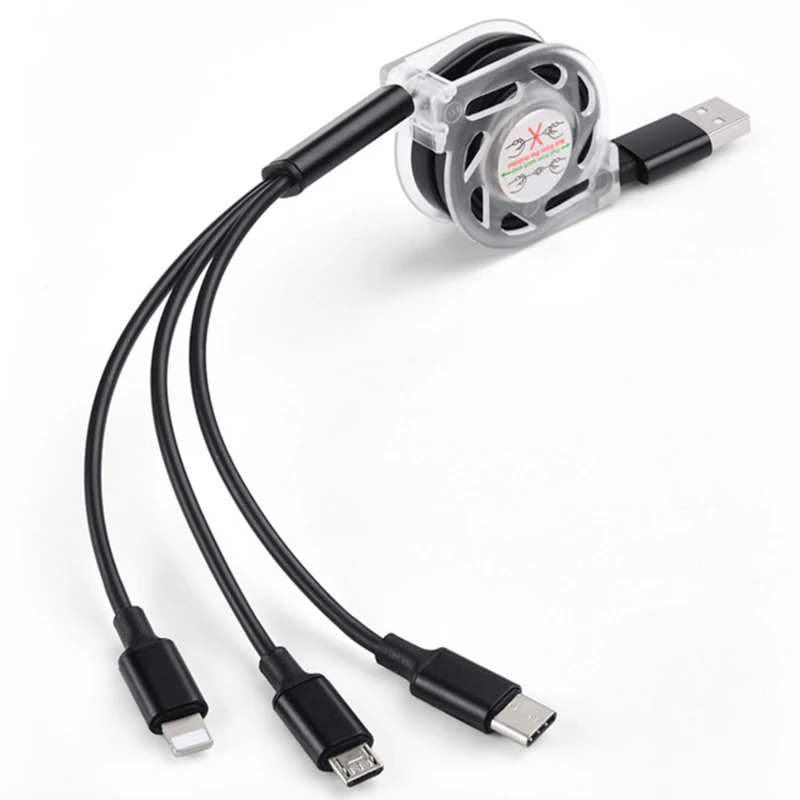 Зарядное устройство для мобильного телефона 3 в 1 usb-кабель для быстрой зарядки