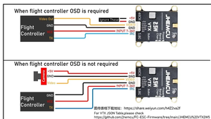 JHEMCU 2.5W VTX 5.8G 40CH ปรับได้ ไมโครโฟนในตัว รองรับแบตเตอรี่ 2-6S ขนาด 30x30 มม. สำหรับเครื่องบินบังคับวิทยุระยะไกล - Product Image 6
