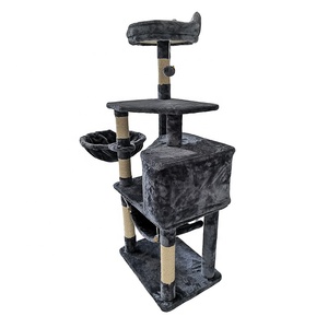<span class=keywords><strong>Roman</strong></span> tour de chat à quatre étages jouet sisal couvert <span class=keywords><strong>colonne</strong></span> à gratter support d'escalade fibre naturelle économique chaton activité arbre à chat - Product Image 2