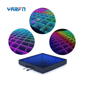 أرضية رقص ملونة لاسلكية DMX LED مغناطيسية للإيجار IP30 للفنادق والمناسبات مادة متينة من الزجاج والكمبيوتر - Product Image 3