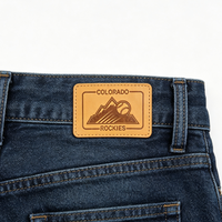 Écussons personnalisés en cuir PU écologique, étiquettes thermocollées pour jeans, étiquettes de vêtements à coudre, accessoires vestimentaires, vente en gros OEM