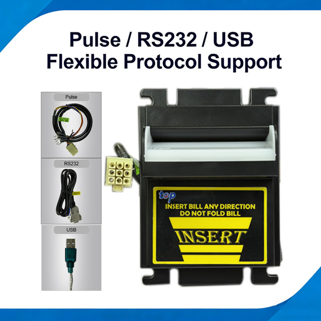 Top TB74 Bill Acceptor Banknote Reader 110/220V for Amusement Game Machines