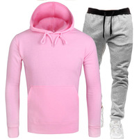 Logo personnalisé en gros homme survêtement vêtements de sport décontractés vierge polaire noir pull hommes survêtements