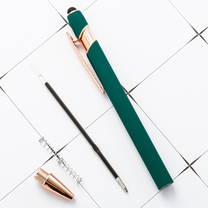 Khuyến mại Quà Tặng nhôm Rose Gold bóng điểm Stylus kim loại <span class=keywords><strong>Pen</strong></span> với cao su mềm màn hình cảm ứng tùy chỉnh mang nhãn hiệu cho điện thoại di động - Product Image 4