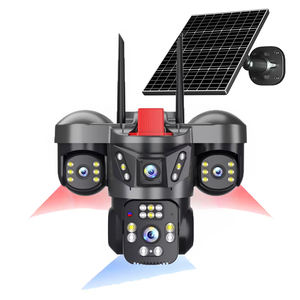 Caméra réseau ZCVision V380PRO à triple objectif, carte Micro SD et stockage cloud, caméras de vidéosurveillance AOV <span class=keywords><strong>4G</strong></span>/WIFI, caméra solaire - Product Image 1