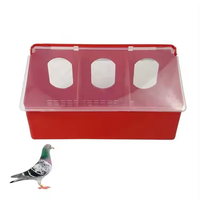Mangeoire suspendue en plastique pour pigeons et oiseaux avec couvercle et crochets – Bac d'alimentation en plastique pour oiseaux