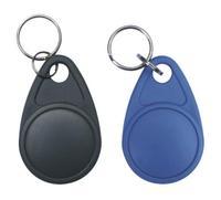 Personnalisé TK4100 EM4200 T5577 Programmable Réinscriptible UID 125Khz 13.56Mhz ABS Tag Keyfob RFID Key Fob avec Porte-clés