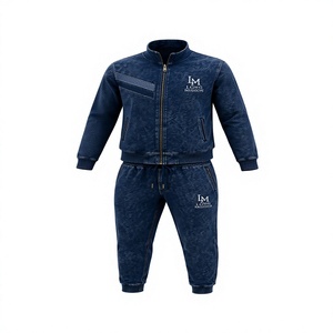 Survêtement pour homme LONG MISSION, coupe classique, couleur unie, 100% coton, léger, respirant, fermeture éclair sur le devant, logo brodé - Product Image 6