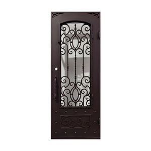 Portes battantes extérieures en fer forgé étanches, portail principal, <span class=keywords><strong>entrée</strong></span> avant, haute sécurité, antivol, finition moderne de luxe pour <span class=keywords><strong>appartement</strong></span> - Product Image 1