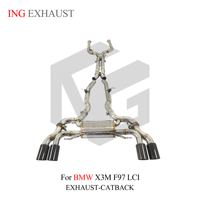 ING SUS304 X-Pipe Valved Catback pour BMW X3M F97 LCI S58 3.0T 2022+ |   Système de soudage TIG à quatre buses avec télécommande pour l'échappement - Vente en gros