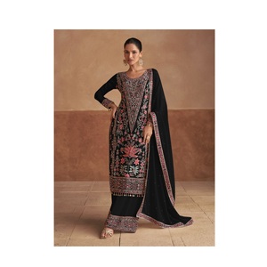 Nuevo diseño de moda Traje Palazzo Kameez cosido de tamaño libre para fiesta de boda y recepción Desgaste a precio a granel - Product Image 1