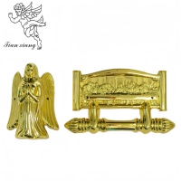 Kit d'accessoires et de fournitures funéraires en gros, en stock, de haute qualité, plaqué or, pour coins de cercueil et quincaillerie de cercueil