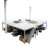 Étagère de mezzanine en acier HONGXIN robuste, sans boulons, en acier laminé à froid, revêtement poudré, protection contre la corrosion, réglable, haute capacité de charge