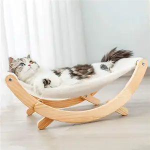 Kursi Ayunan Bulan Baru Kustom Hadiah Furnitur Tempat Tidur Gantung Kitty untuk Anjing Mainan Kucing Ukuran Kecil Hingga Sedang Anda