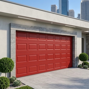 <span class=keywords><strong>Porte</strong></span> <span class=keywords><strong>de</strong></span> <span class=keywords><strong>garage</strong></span> moderne en acier inoxydable fini, en fibre <span class=keywords><strong>de</strong></span> verre, étanche, anti-infiltration, ignifuge et insonorisée pour usage en villa - Product Image 1