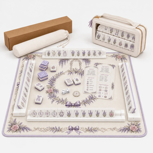 Tapete de Mahjong de Lujo con Diseño de Mariposas Púrpuras, Tapete de Juego de Neopreno con Reducción de Ruido, con Bolsa de Viaje para Regalos - Product Image 2