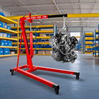 Grue de levage hydraulique pliable CE portable en acier, capacité 2 et 3 tonnes, pour atelier, outils de véhicule