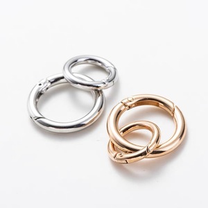 Usine Logo personnalisé alliage de Zinc or métal ressort ouvert porte anneau <span class=keywords><strong>O</strong></span> grande taille disponible mousqueton boucle pour matériel de sac à main - Product Image 4