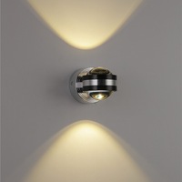 Lampu Dinding Kristal LED Modern Dua Sisi, Memancarkan Cahaya Atas Bawah, Warna-warni, Lampu Aluminium Indoor untuk Dinding Latar