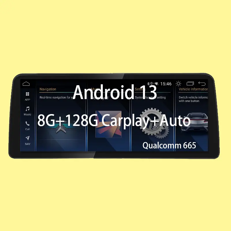 Qualcomm Android 13 voiture Bluetooth Carplay Auto pour BMW série 3 E90 E91 série 5 E60 E61 lecteur vidéo moniteur multimédia Central